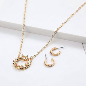 Set De Collar Xiara Dorado I-D