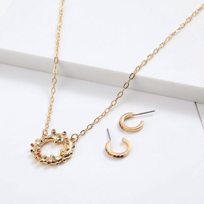 Set De Collar Xiara Dorado I-D