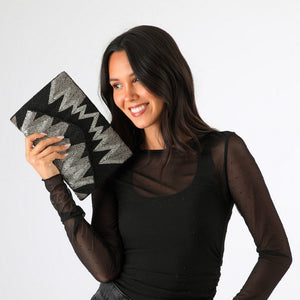 Cartera Clutch Ema Negro Humana