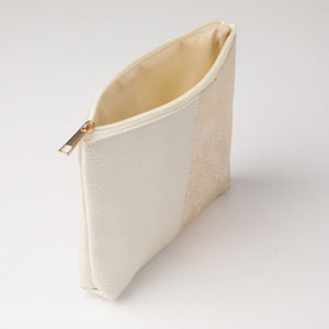 Cosmetiquero Solar Ecocuero Dorado ID