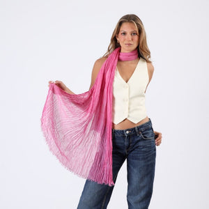 Pañuelo Liso Fucsia Plisado Humana