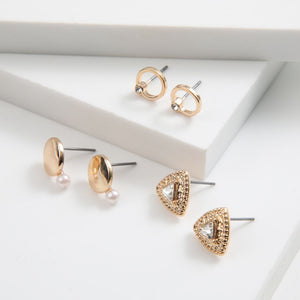 Set de 3 aros Eule Dorado ID