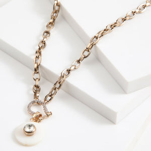 Collar Corto White Dorado Humana