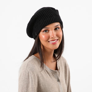 Gorro Boina Jacqueline Negro Tatienne