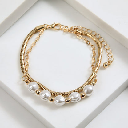 Set De Pulseras Kiara Dorado I-D