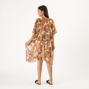 Kimono Abierto Floral Mustard Id
