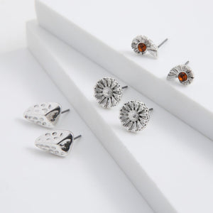 Set de 3 aros Jose Plateado ID