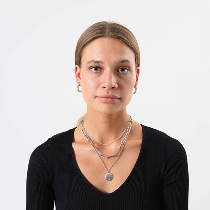 Collar Set Jeol Plateado Humana