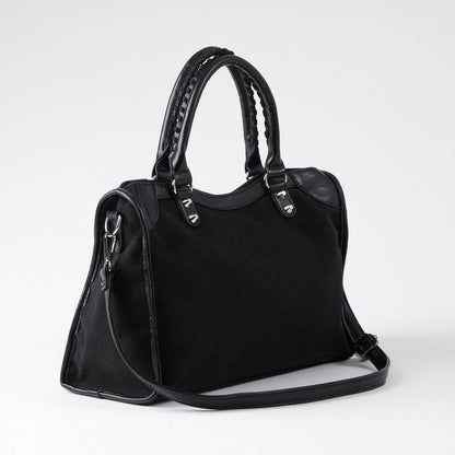 Cartera Hombro Coco Suede Black Humana