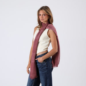 Pañuelo Liso Gonzo Bordado Burdeo Humana