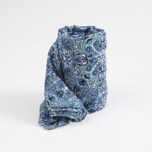 Pañuelo Estampado Jana Flores Azul Tatienne