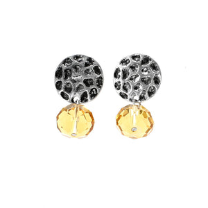 Aros Corto Plateado Ambar Tatienne