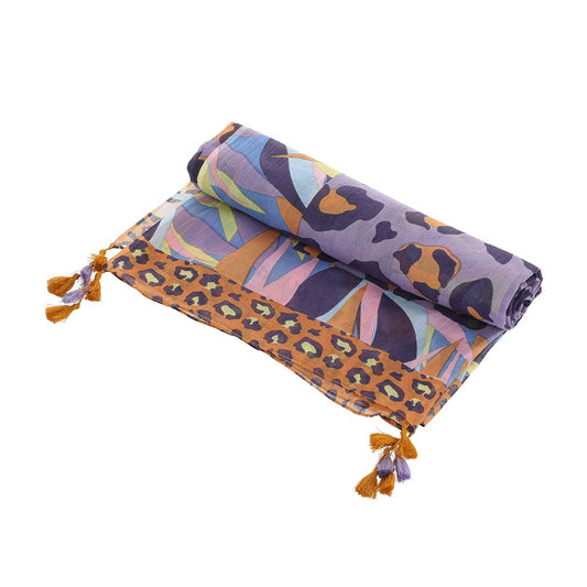 Pareo Pastel Cheeta Morado Humana