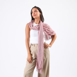 Pañuelo Liso Tunis Brillante Rosado Tatienne