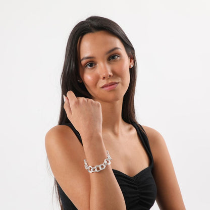 Pulsera Blanda Elba Plateada i-D
