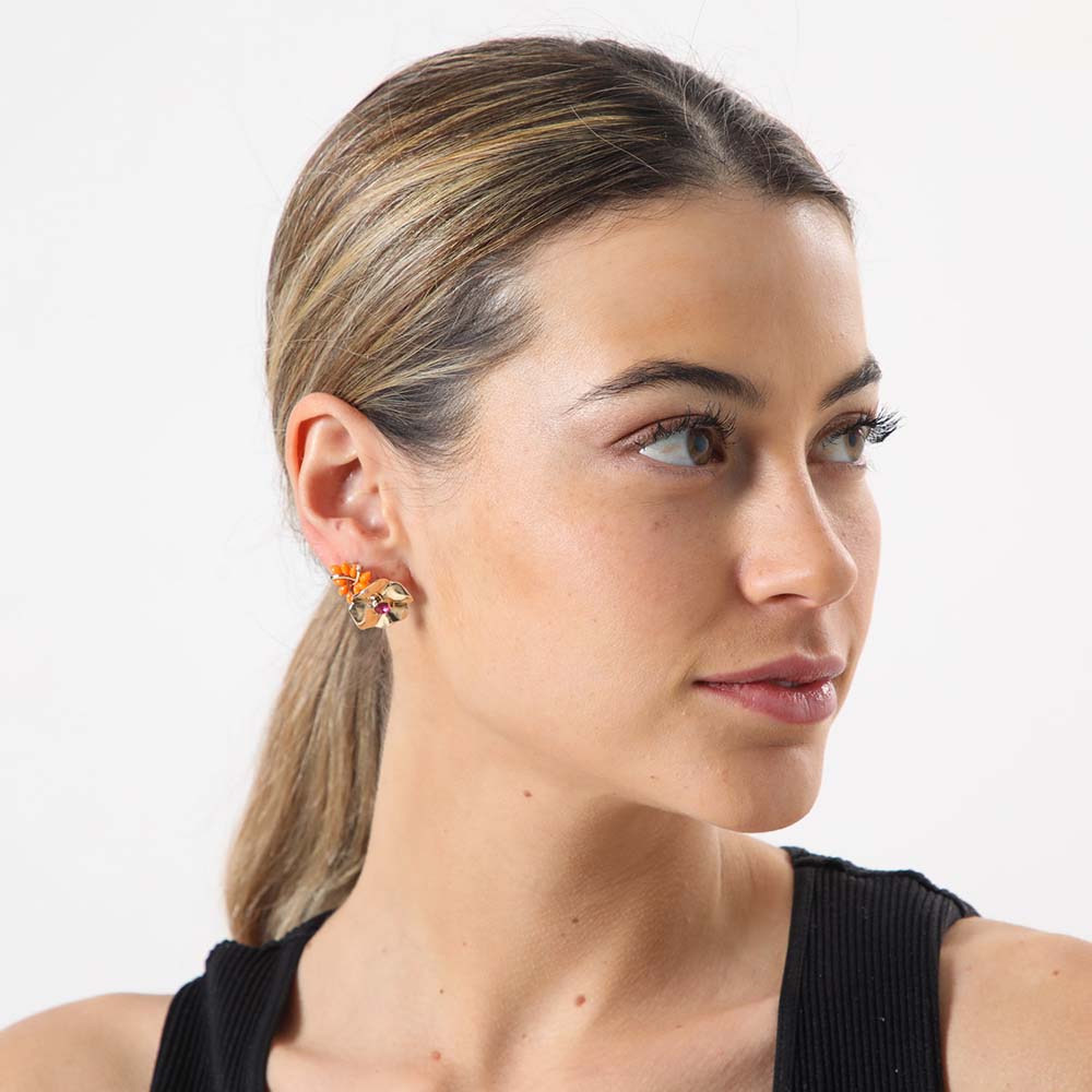 Set Aros Vibrante Naranjo i-D