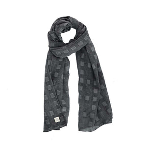 Pañuelo Liso Cuadros Negro Humana