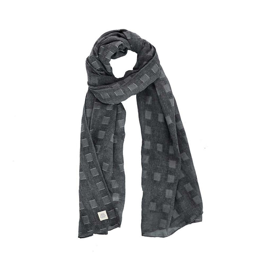 Pañuelo Liso Cuadros Negro Humana
