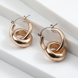 Aros Argollas Duo Dorado Tatienne
