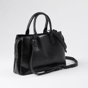 Cartera Bandolera Ecocuero Clara Negro Humana