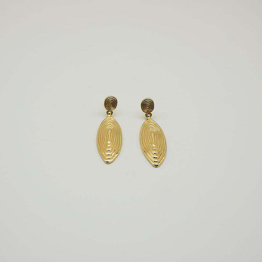 Aros Maedianos Hoja Dorado Tatienne