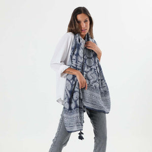 Pañuelo Estampado Azul Cala Tatienne