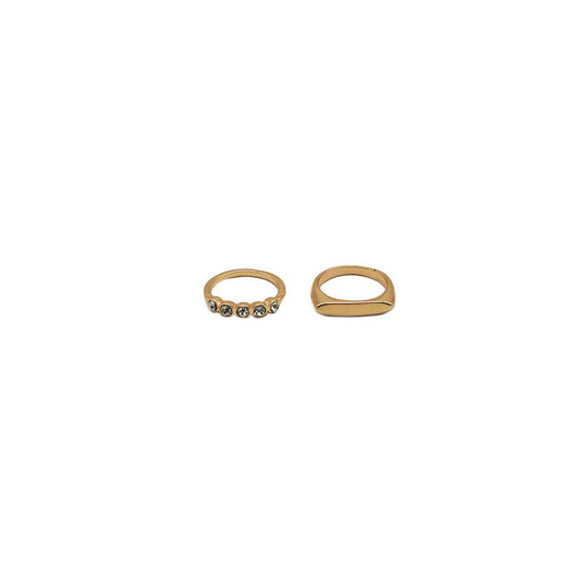 Set Anillos Imperial Dorado Humana