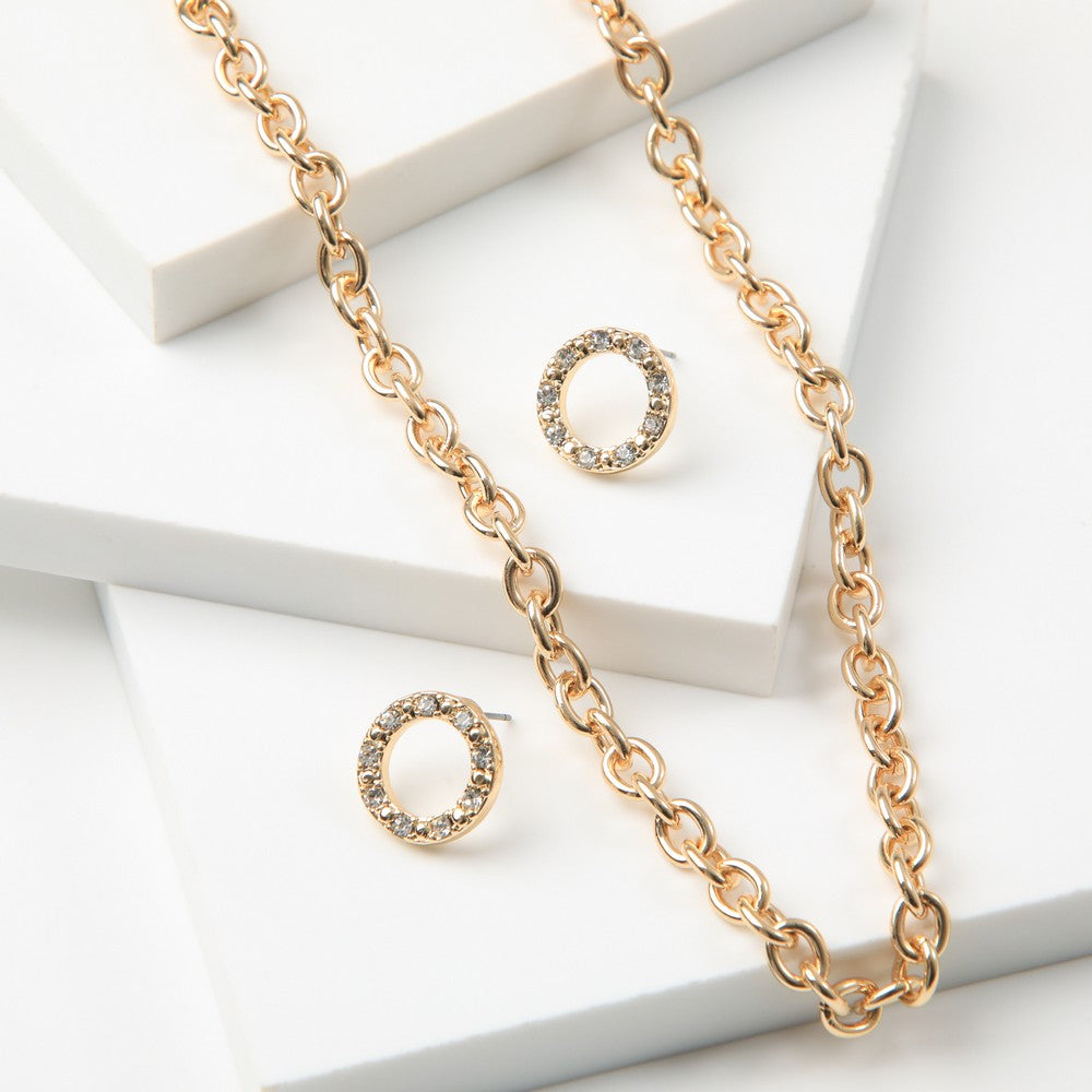 Set De Collar Bria Dorado Tatienne