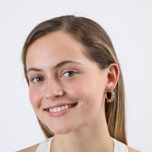 Aros Argolla Cristal Dorado Humana