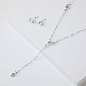 Collar + Aro Astro Plateado i-D