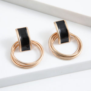 Aros Mediano Geo Dorado Tatienne