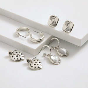 Set De Aros India Plateado I-D
