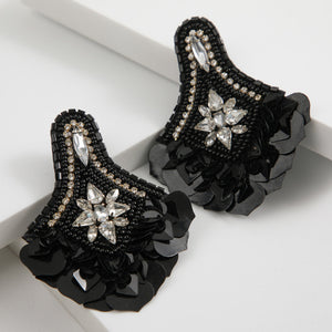 Aros Largo Rubí Negro Humana