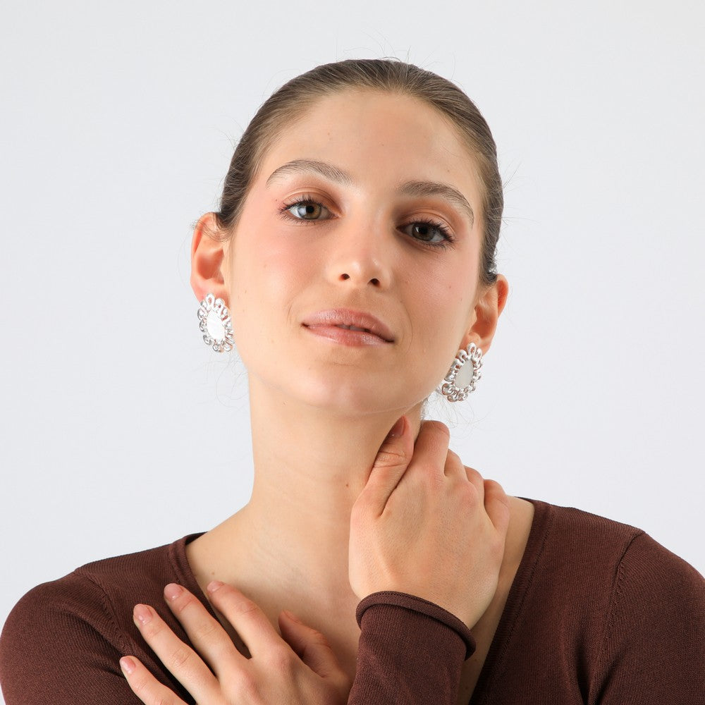 Aros Clip Roxy Plateado Tatienne