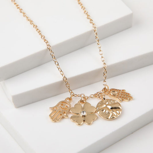 Collar Largo Vacay Charms Dorado i-D