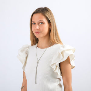 Collar Corto Ilon Plateado Humana
