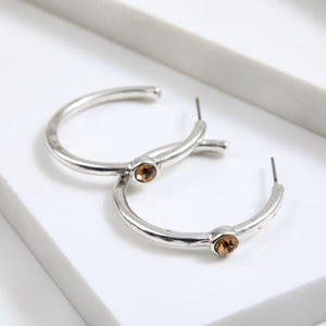 Aros Argollas Rilo Plateado Humana