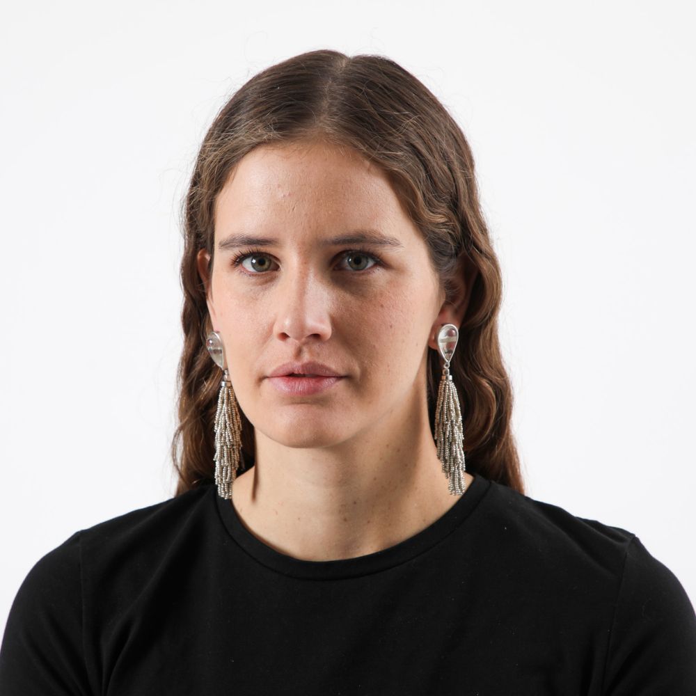 Aros Largo Novara Plateado Tatienne