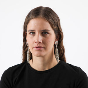 Aros Largo Novara Plateado Tatienne