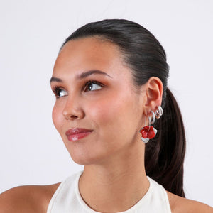 Set De 3 Argollas Rea Plateado Humana