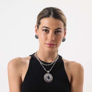 Set Collar Avila Plateado Humana