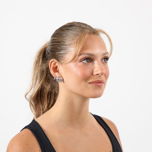 Aros Set Leia Plateado Humana