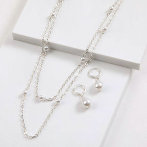 Set De Collar Raisa Plateado I-D