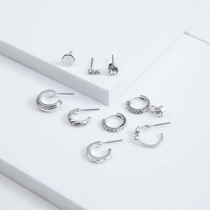 Set Aros Eucalipto Plateados Humana