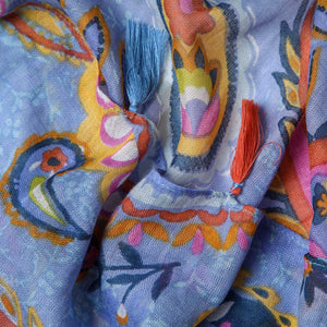 Pañuelo Estampado Serrota Celeste Humana