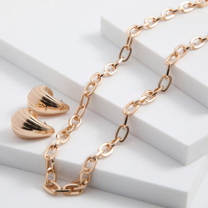 Set de argollas y collar Marite Dorado ID