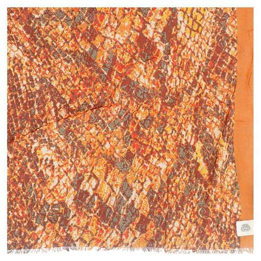 Pañuelo Estampado Reptil naranjo Humana
