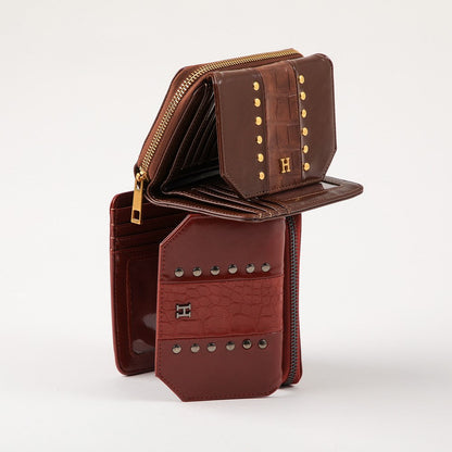 Billetera Chica Gema Burgundy Humana
