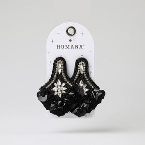 Aros Largo Rubí Negro Humana