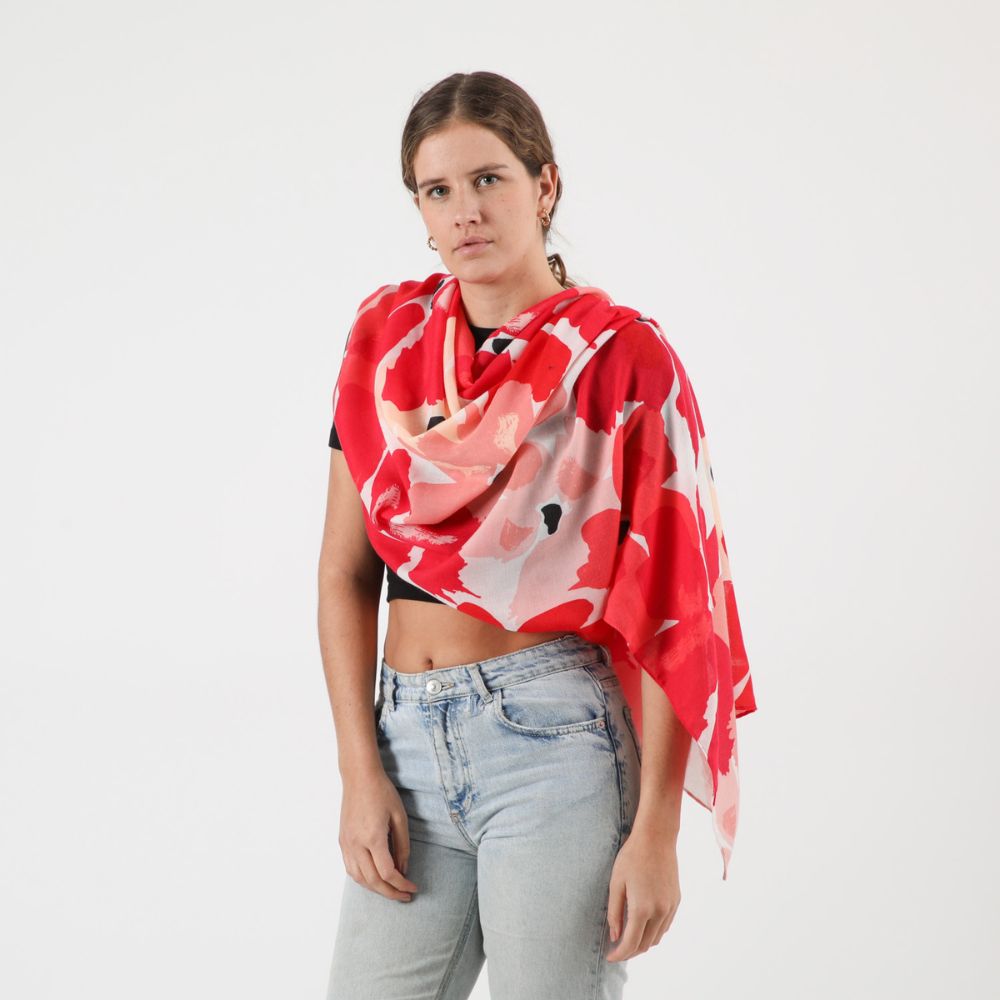 Pañuelo Estampado Jacinto Rojo Humana